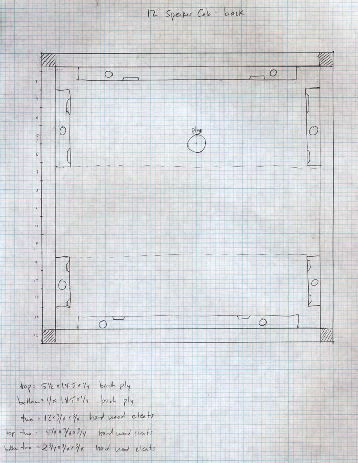 Blue Prints For 1 12 Speaker Cab Confessions Of A Wanna Be